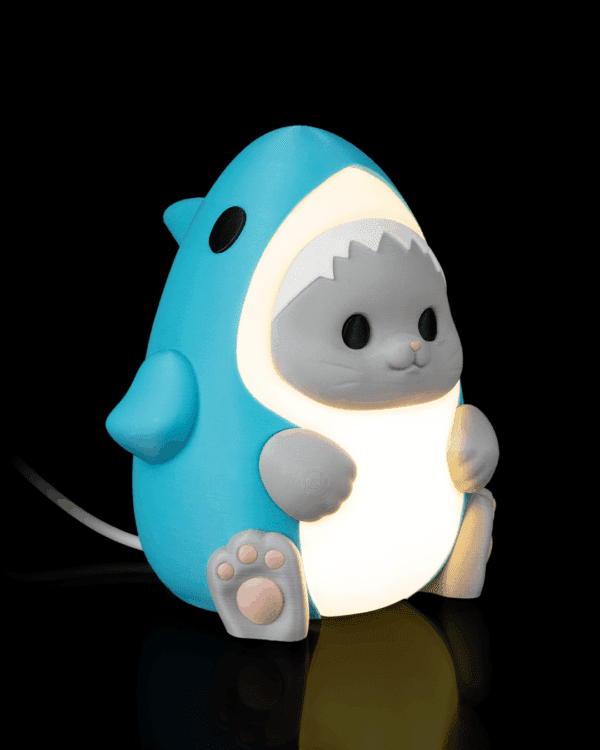 Sharkitty – Cica cáparuhában | Egyedi éjjeli fény - Image 2