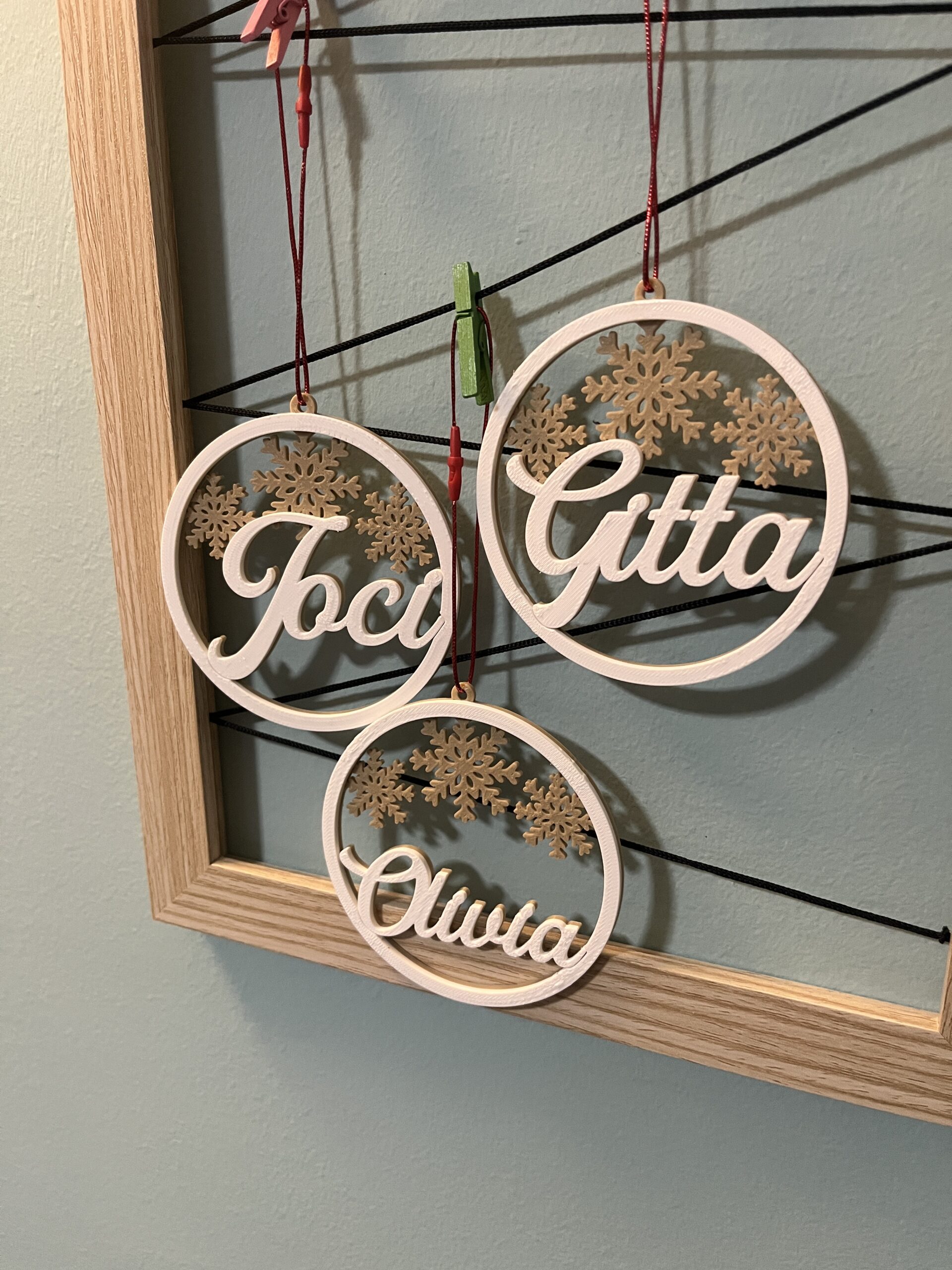 Névre szóló Fa hatású karácsonyfadíszek - Image 4