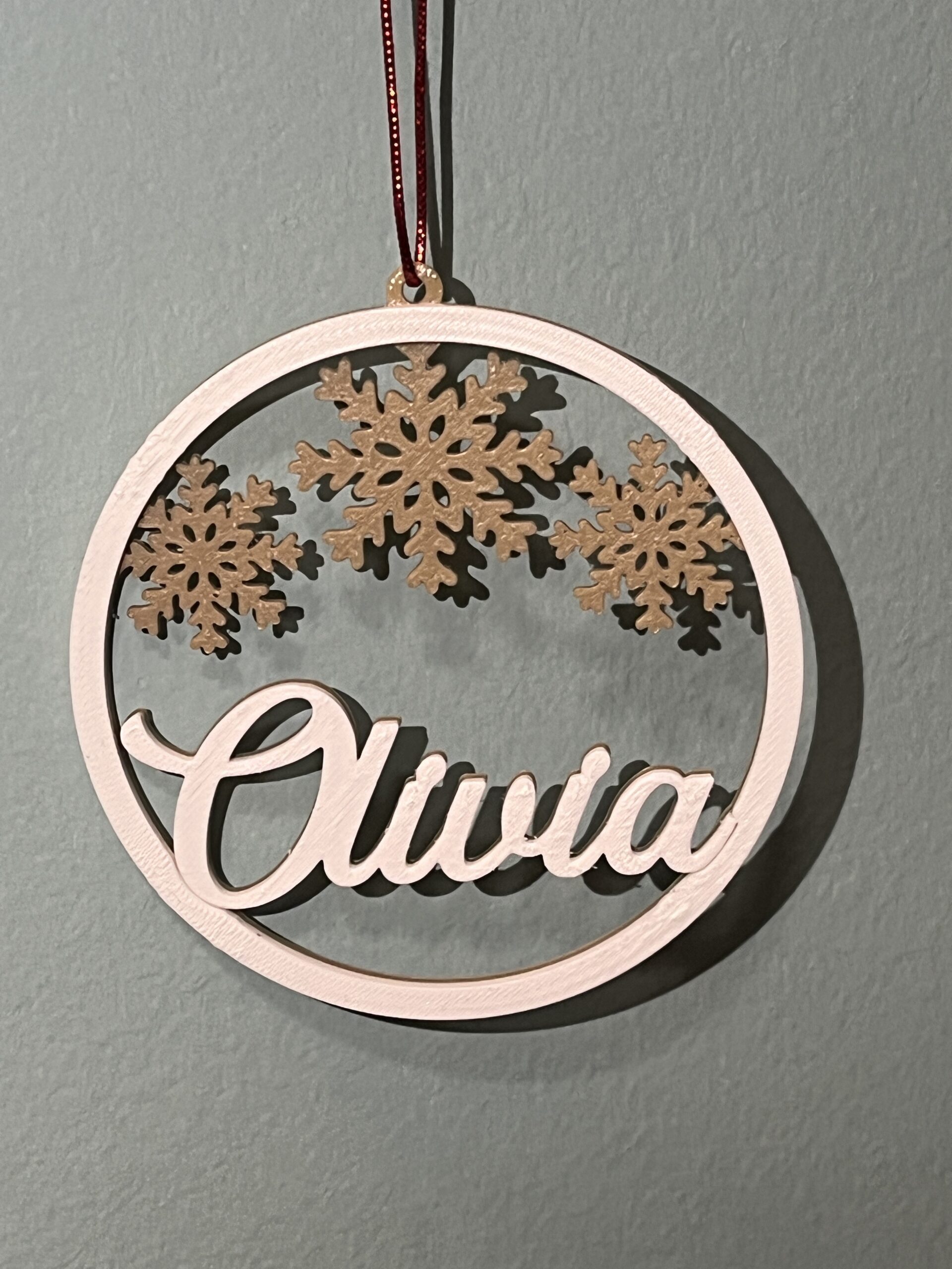 Névre szóló Fa hatású karácsonyfadíszek - Image 2