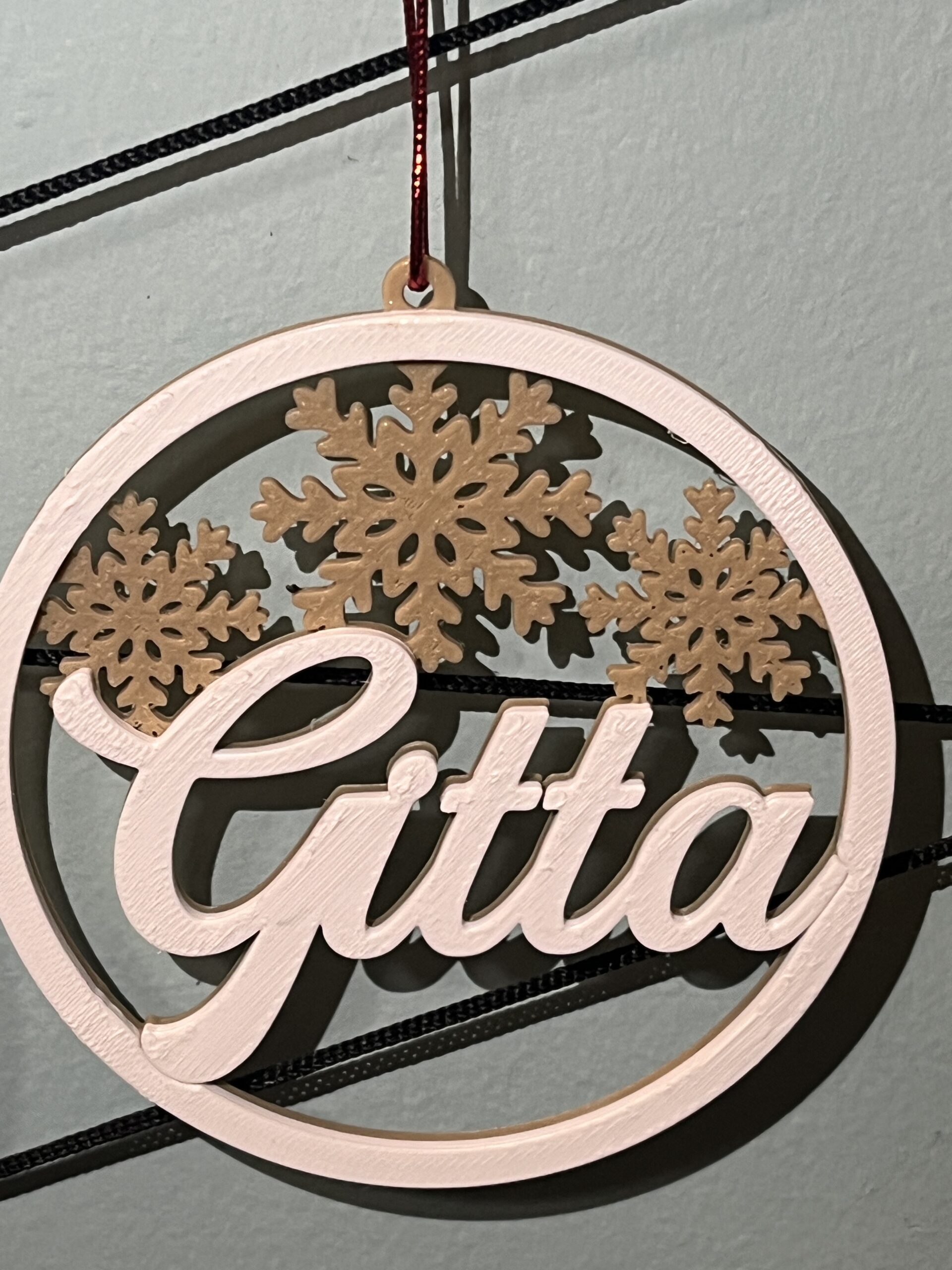 Névre szóló Fa hatású karácsonyfadíszek - Image 3