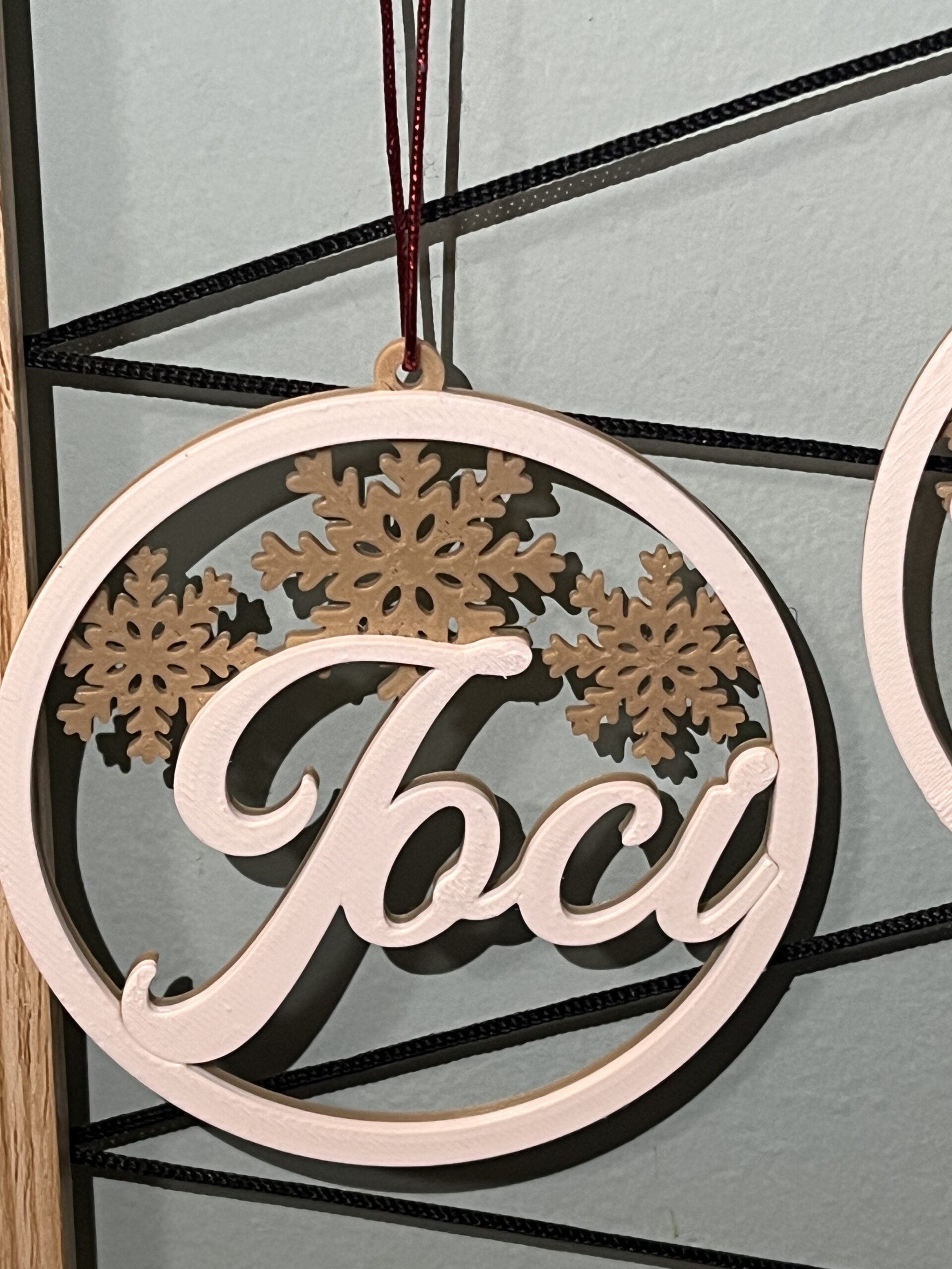 Névre szóló Fa hatású karácsonyfadíszek - Image 5