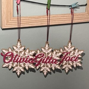 Névre szóló Fa hatású karácsonyfadíszek v3