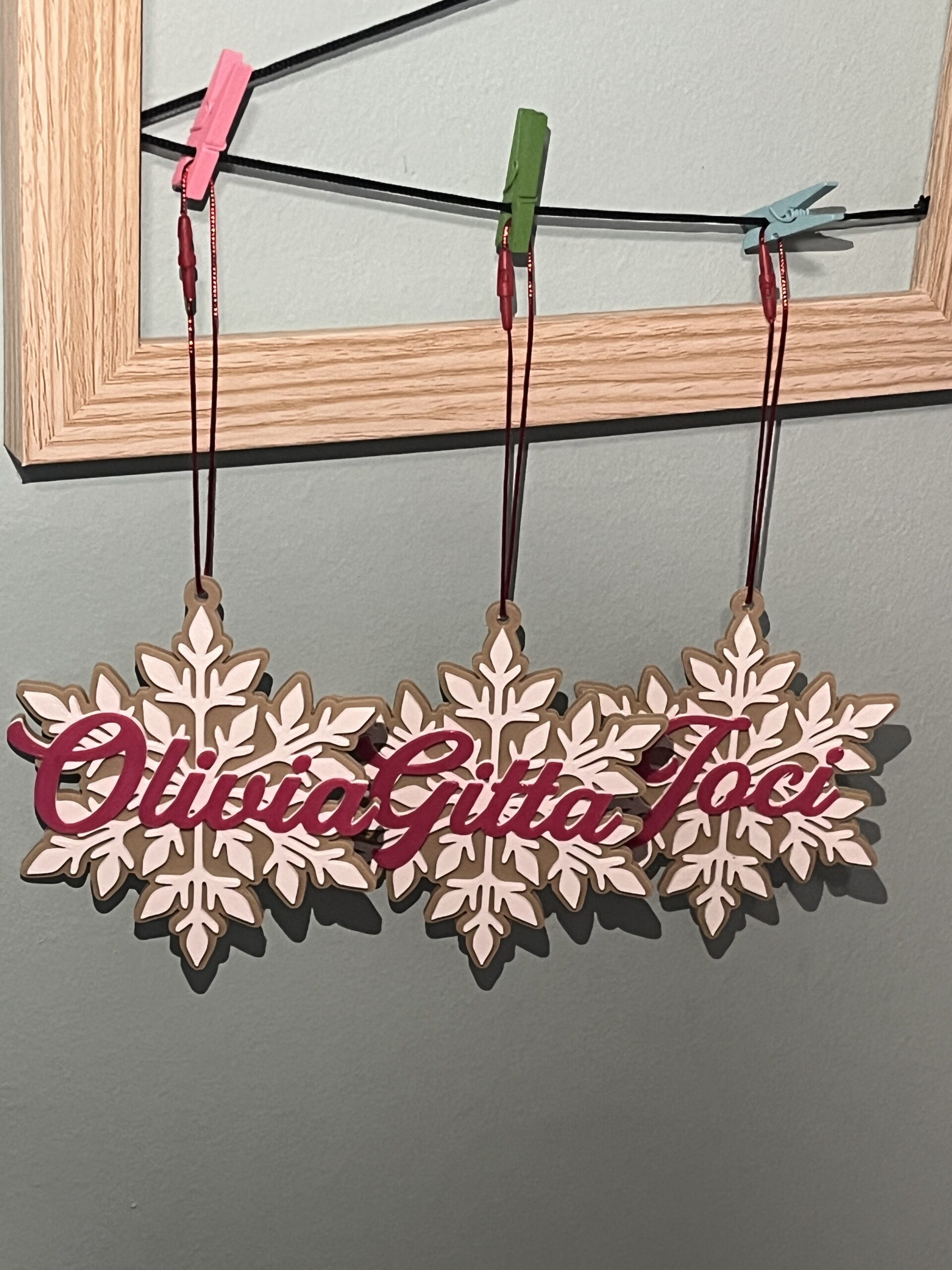 Névre szóló Fa hatású karácsonyfadíszek v3