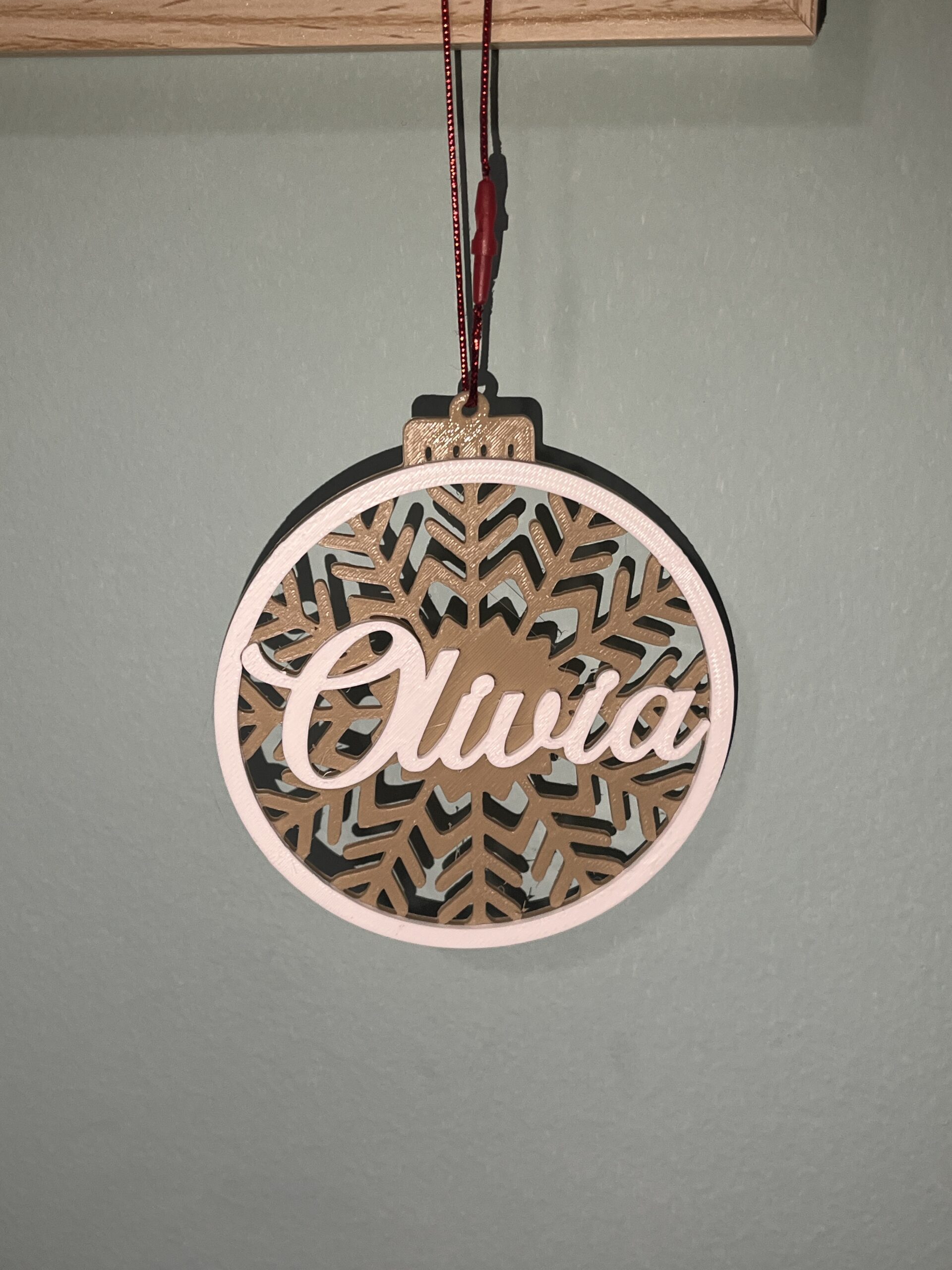 Névre szóló Fa hatású karácsonyfadíszek v2 - Image 2