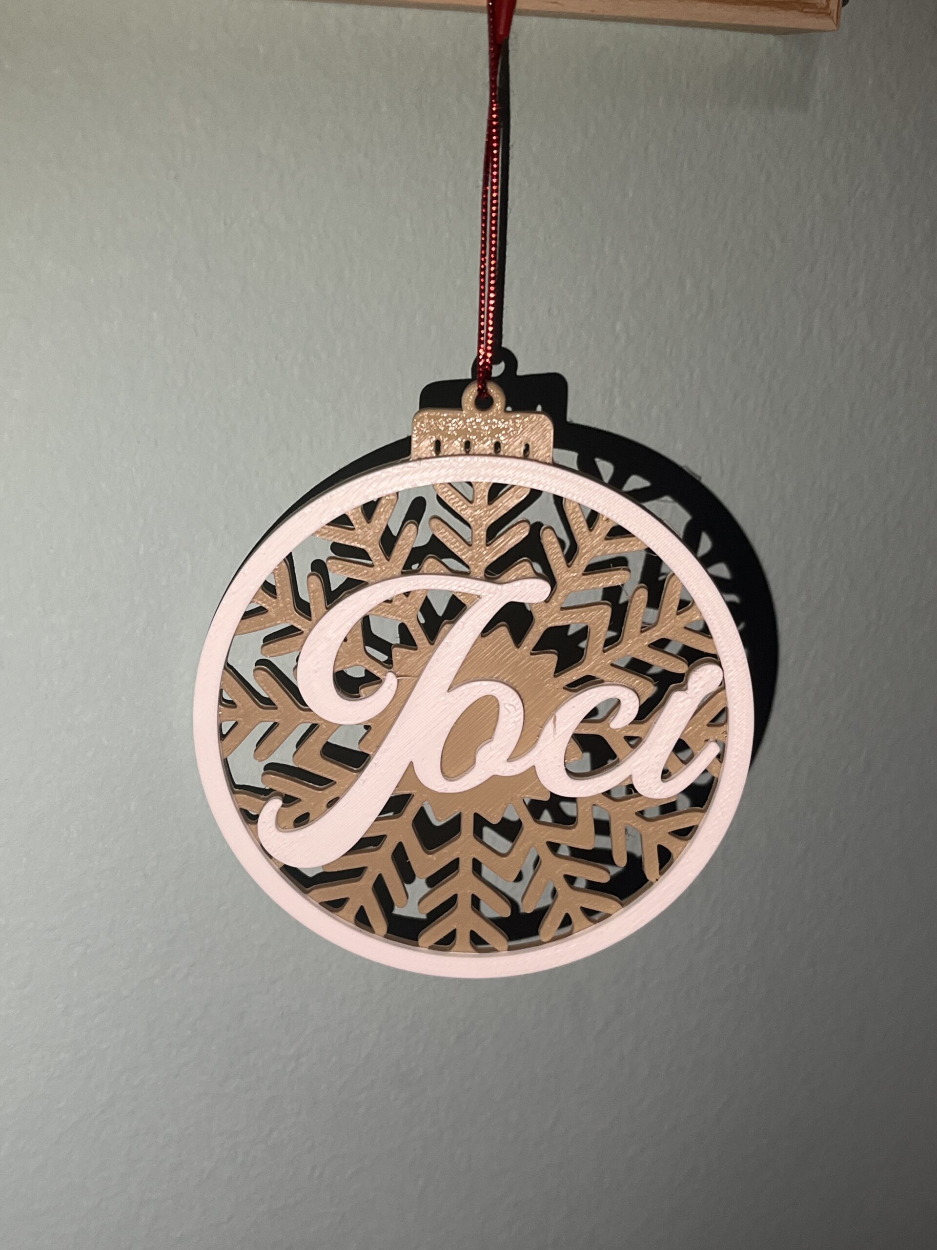 Névre szóló Fa hatású karácsonyfadíszek v2 - Image 3