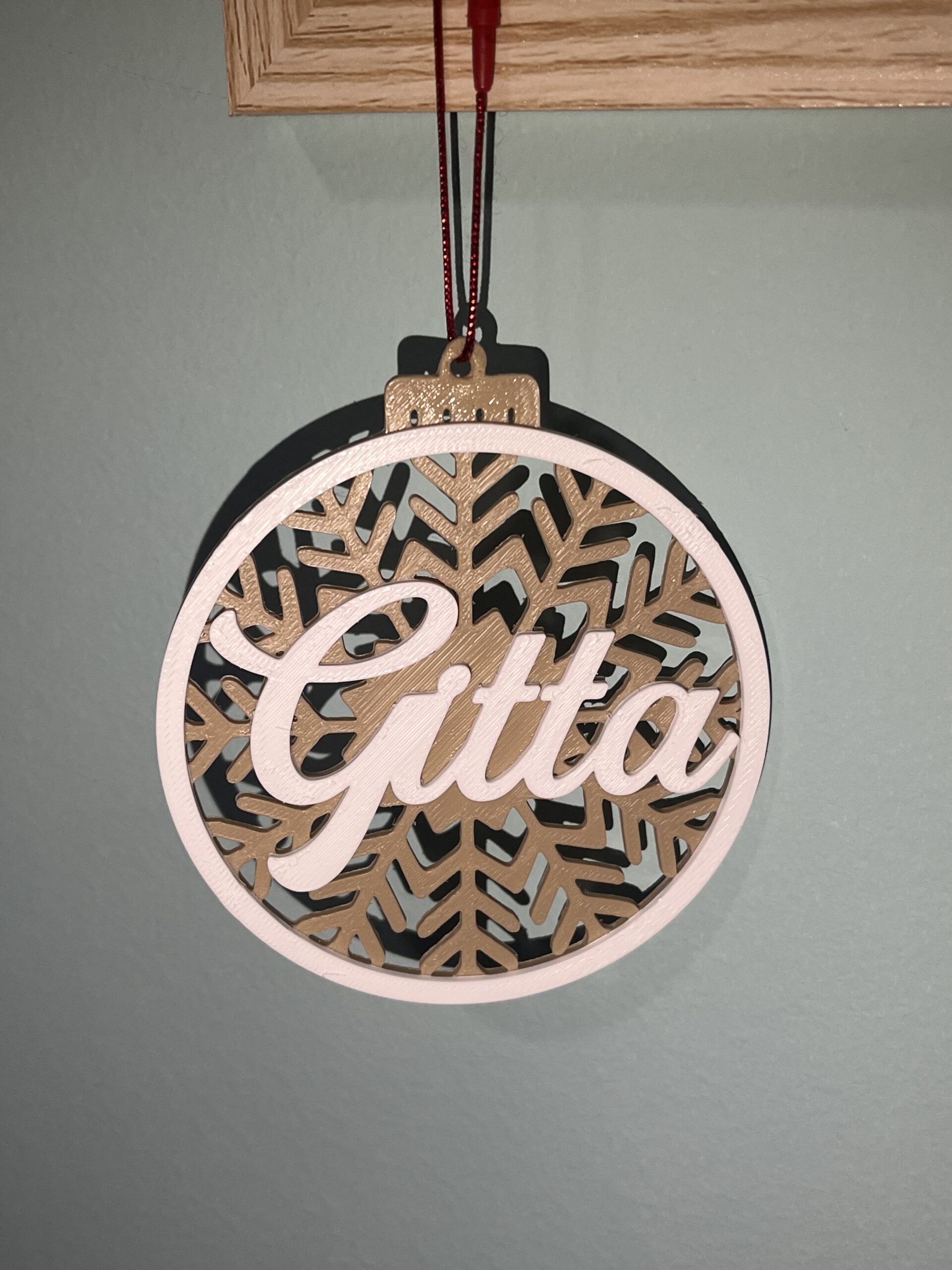 Névre szóló Fa hatású karácsonyfadíszek v2 - Image 4