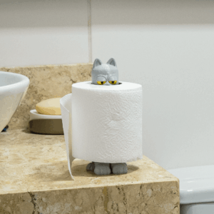 Morcos Cica WC Papír Tartó – Vicces Fürdőszobai Dekoráció