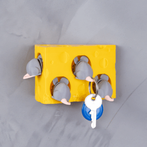 Sajtos Egér Kulcstartó Tartó