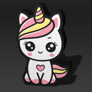 Unikornis LED lámpa vagy tároló – egyedi névvel kérhető