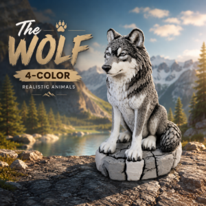 3D nyomtatott Farkas figura – Natural