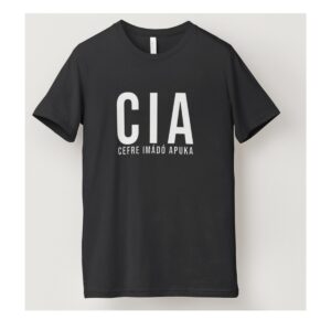 Fekete CIA Cefre Imádó Apuka vicces apás póló