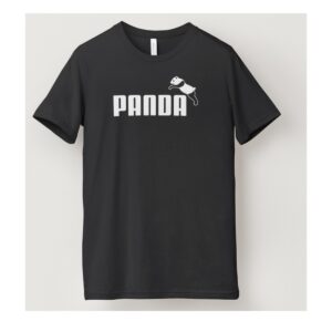 Fekete Panda Paródia póló fehér PANDA felirattal