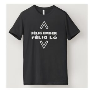 Fekete Félig ember Félig ló póló