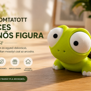 3D nyomtatott dülledt szemű teknős figura