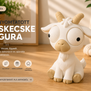 3D nyomtatott dülledt szemű kecske figura