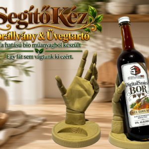 segítő kéz bortartó, Rusztikus, különleges, modern – Segítő Kéz – Borállvány & Üvegtartó, háromnegyedes nézet 2