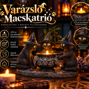Varázsló Macskatrió – Mágikus Hangulatfény